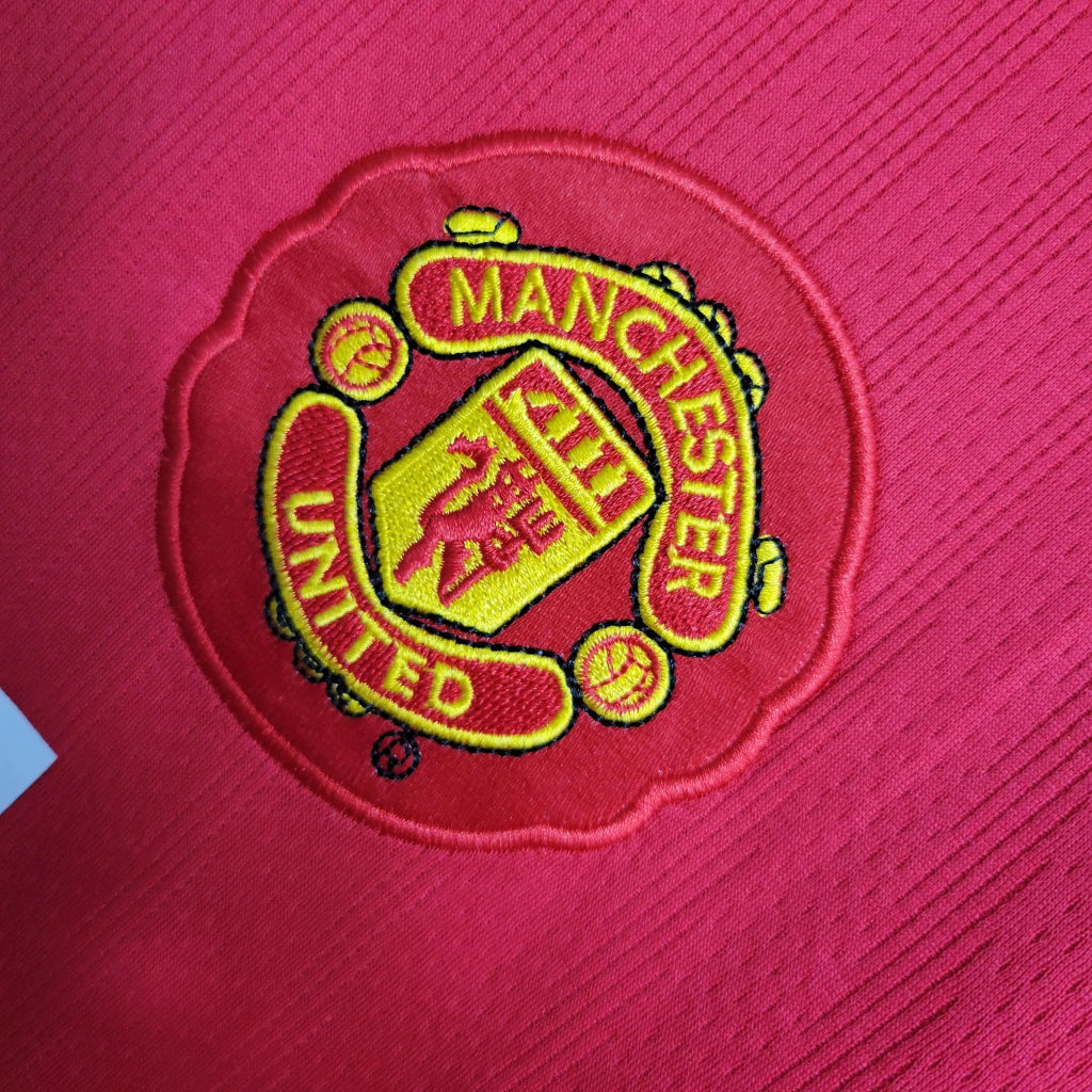 Camisa Manchester United 2007/08 Retrô Manga Longa