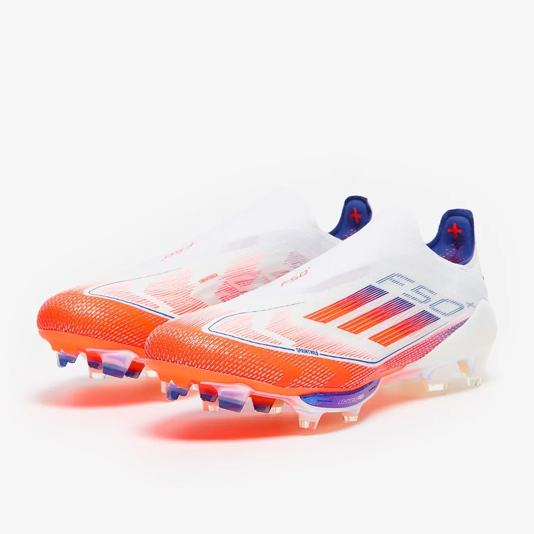 Chuteira Adidas F50+ FG Elite, Chuteira, Adidas, Leveza e velocidade para campo gramado Encontre a sua velocidade para realmente se expressar em campo. Sinta a adrenalina com a chuteira adidas F50, desenvolvida para velocidade. Esta chuteira de Elite tem cabedal Fibertouch fino, língua em túnel com ajuste de compressão para contenção e textura Sprintweb 3D para ajudar a manter a bola por perto enquanto você voa. Desenvolvido para campos de grama seca, o solado Sprintframe 360 elástico oferece suporte a um r