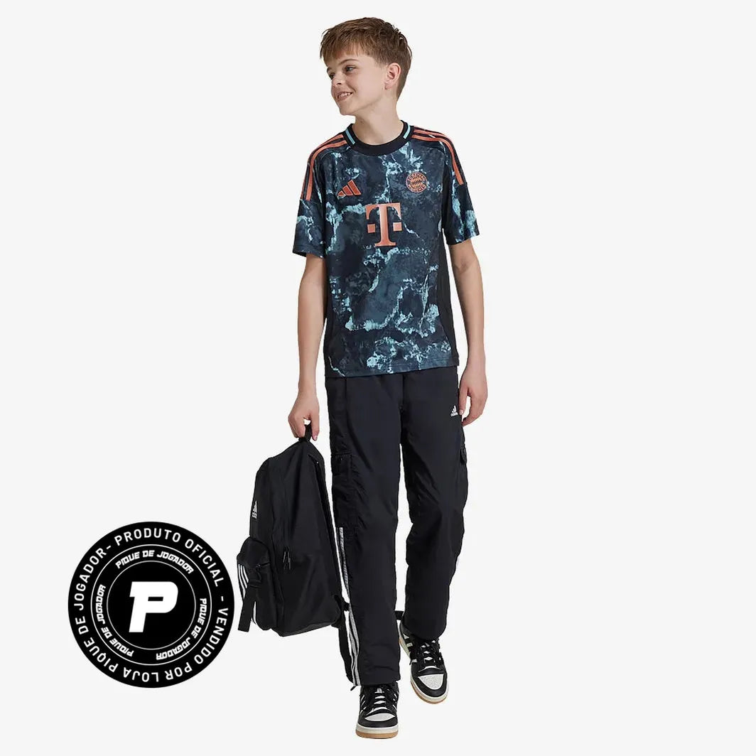 Conjunto Infantil adidas Bayern de Munique 2024/25 II Torcedor, Camisas de Futebol, PIQUE DE JOGADOR, -PIQUE DE JOGADOR