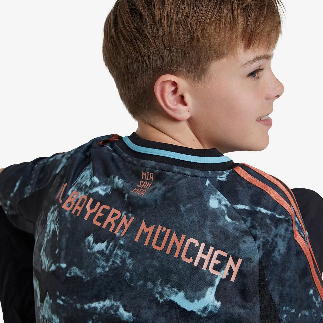Conjunto Infantil adidas Bayern de Munique 2024/25 II Torcedor, Camisas de Futebol, PIQUE DE JOGADOR, -PIQUE DE JOGADOR