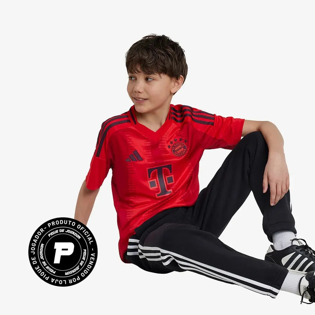 Conjunto Infantil adidas Bayern de Munique 2024/25 I Torcedor, Camisas de Futebol, PIQUE DE JOGADOR, -PIQUE DE JOGADOR