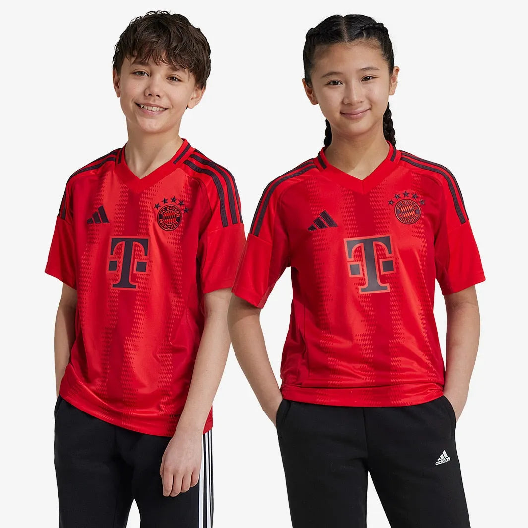 Conjunto Infantil adidas Bayern de Munique 2024/25 I Torcedor, Camisas de Futebol, PIQUE DE JOGADOR, -PIQUE DE JOGADOR