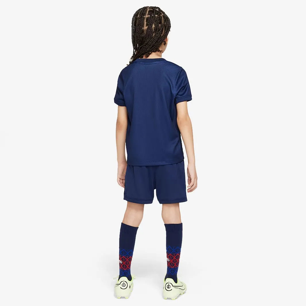 Conjunto Infantil Nike Paris Saint Germain 2025/26 I, Camisas de Futebol, PIQUE DE JOGADOR, -PIQUE DE JOGADOR