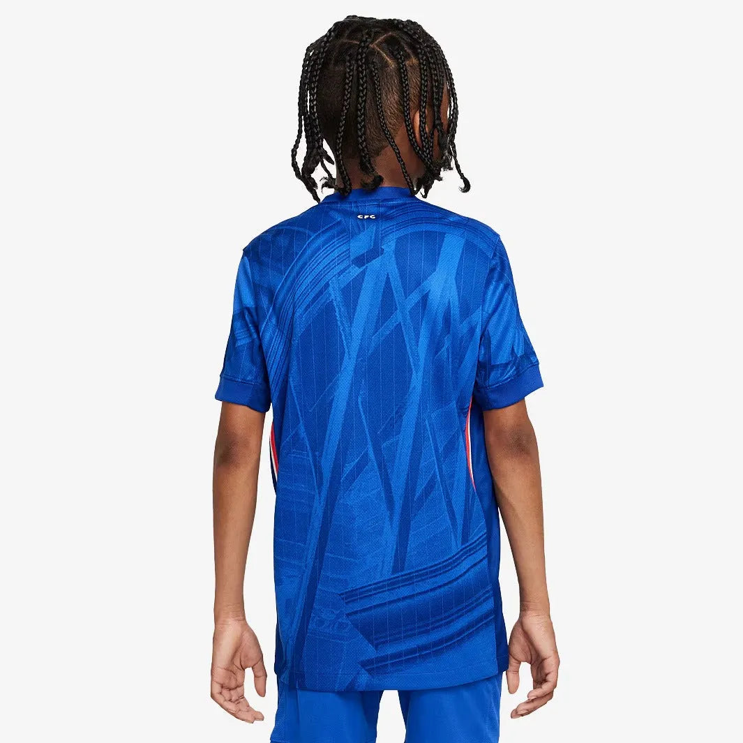Conjunto Infantil Nike Chelsea 2025/26 Torcedor, Camisas de Futebol, PIQUE DE JOGADOR, -PIQUE DE JOGADOR