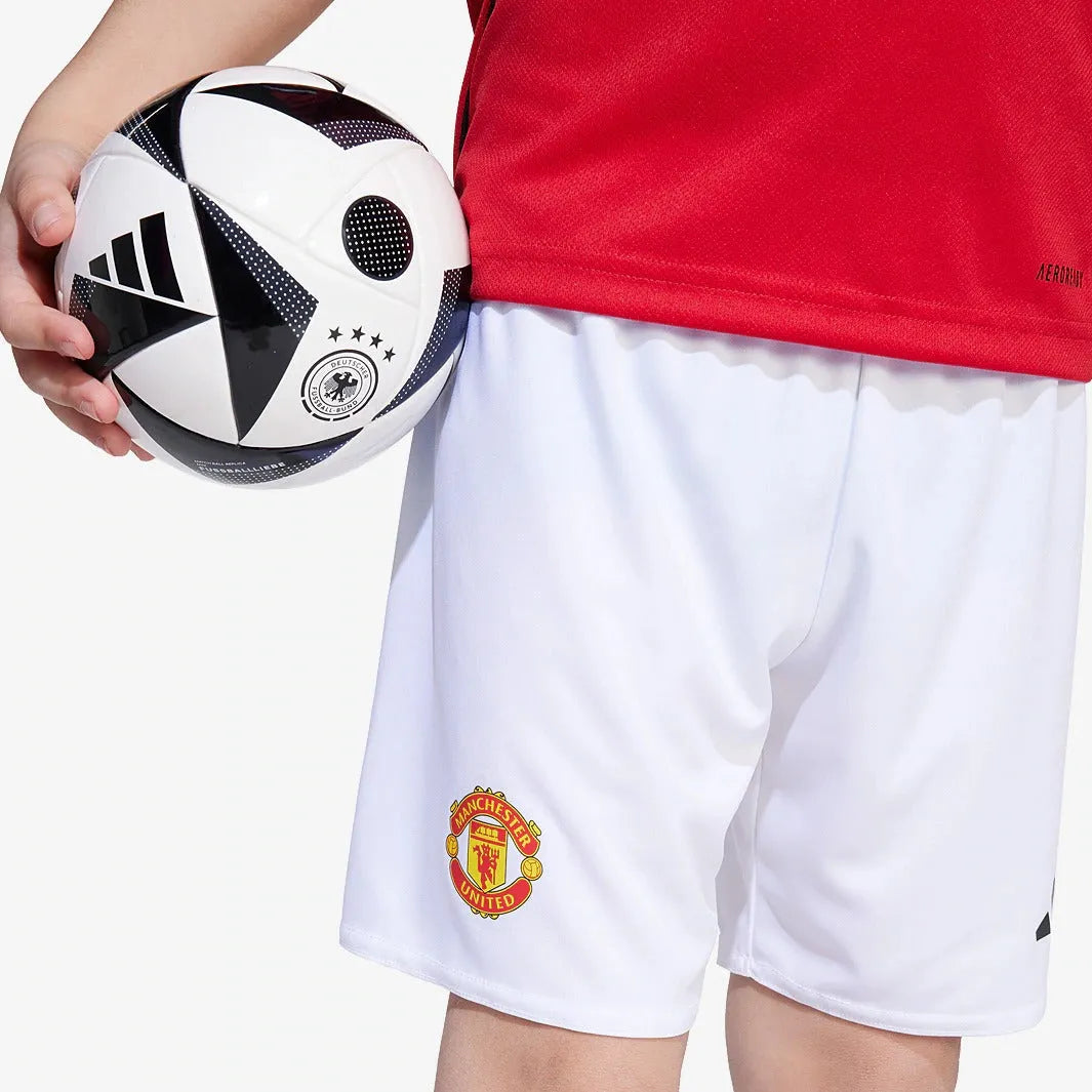 Conjunto Infantil Adidas Manchester United 2025/26 Torcedor, Camisas de Futebol, PIQUE DE JOGADOR, -PIQUE DE JOGADOR