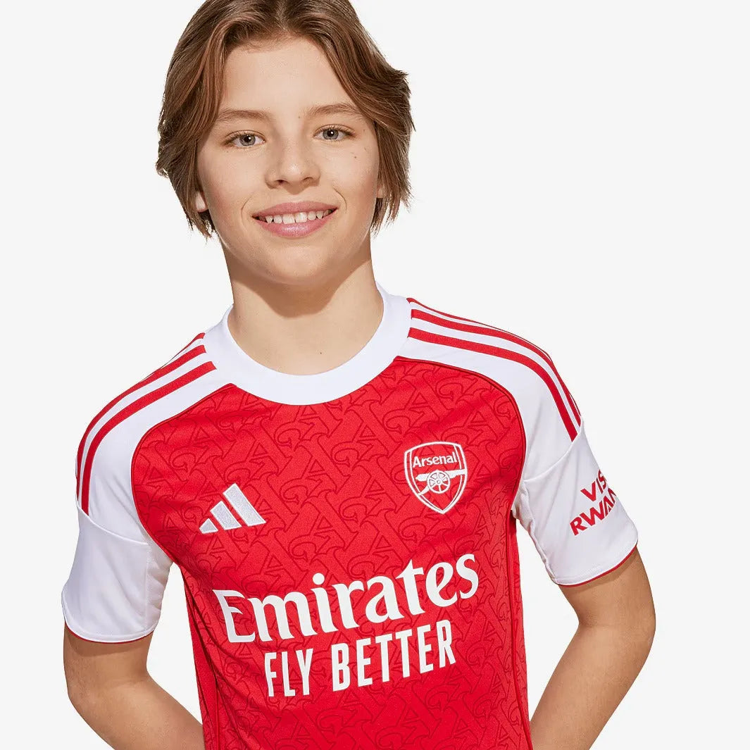 Conjunto Infantil adidas Arsenal 2025/26 I, Camisas de Futebol, PIQUE DE JOGADOR, -PIQUE DE JOGADOR