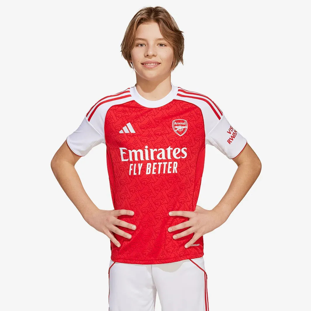 Conjunto Infantil adidas Arsenal 2025/26 I, Camisas de Futebol, PIQUE DE JOGADOR, -PIQUE DE JOGADOR