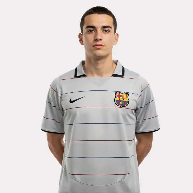 Camisa Retrô Barcelona 2003/04 Away, Camisas de Futebol, PIQUE DE JOGADOR, -PIQUE DE JOGADOR