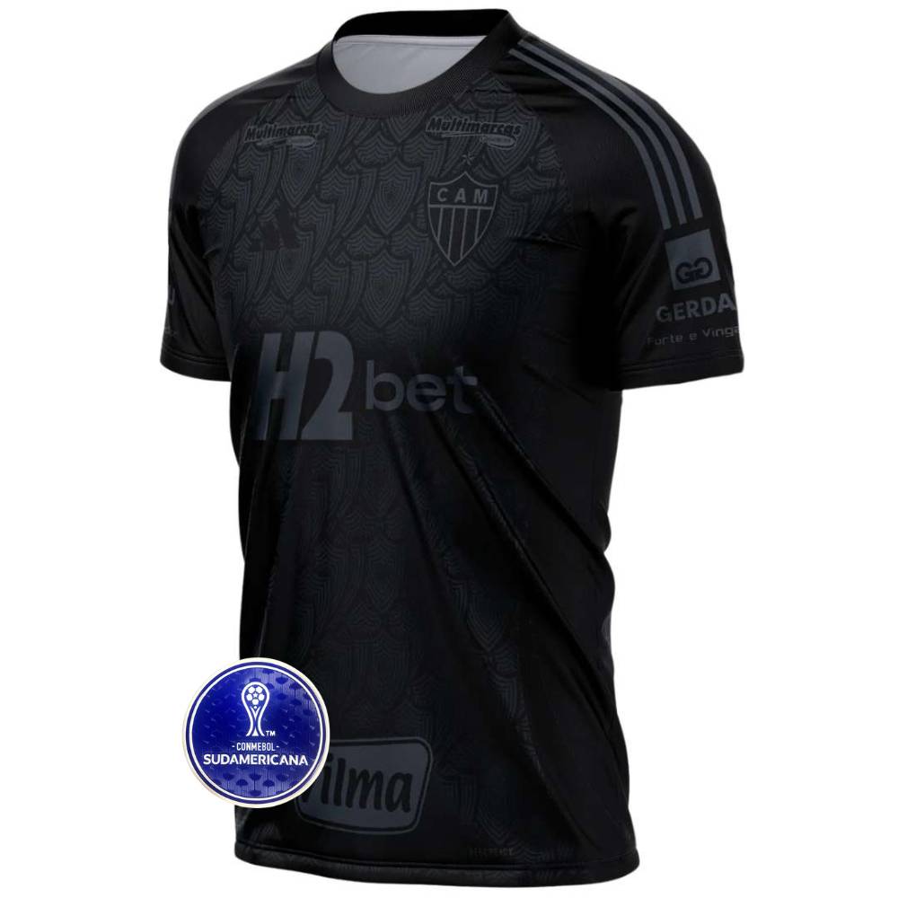 Camisa Adidas Atlético Mineiro 25/26 All Black C/ Patch Sulamericana