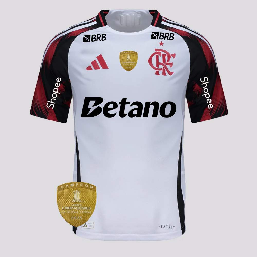 Camisa Adidas Flamengo II 25/26 Jogador Campeão Libertadores 2025