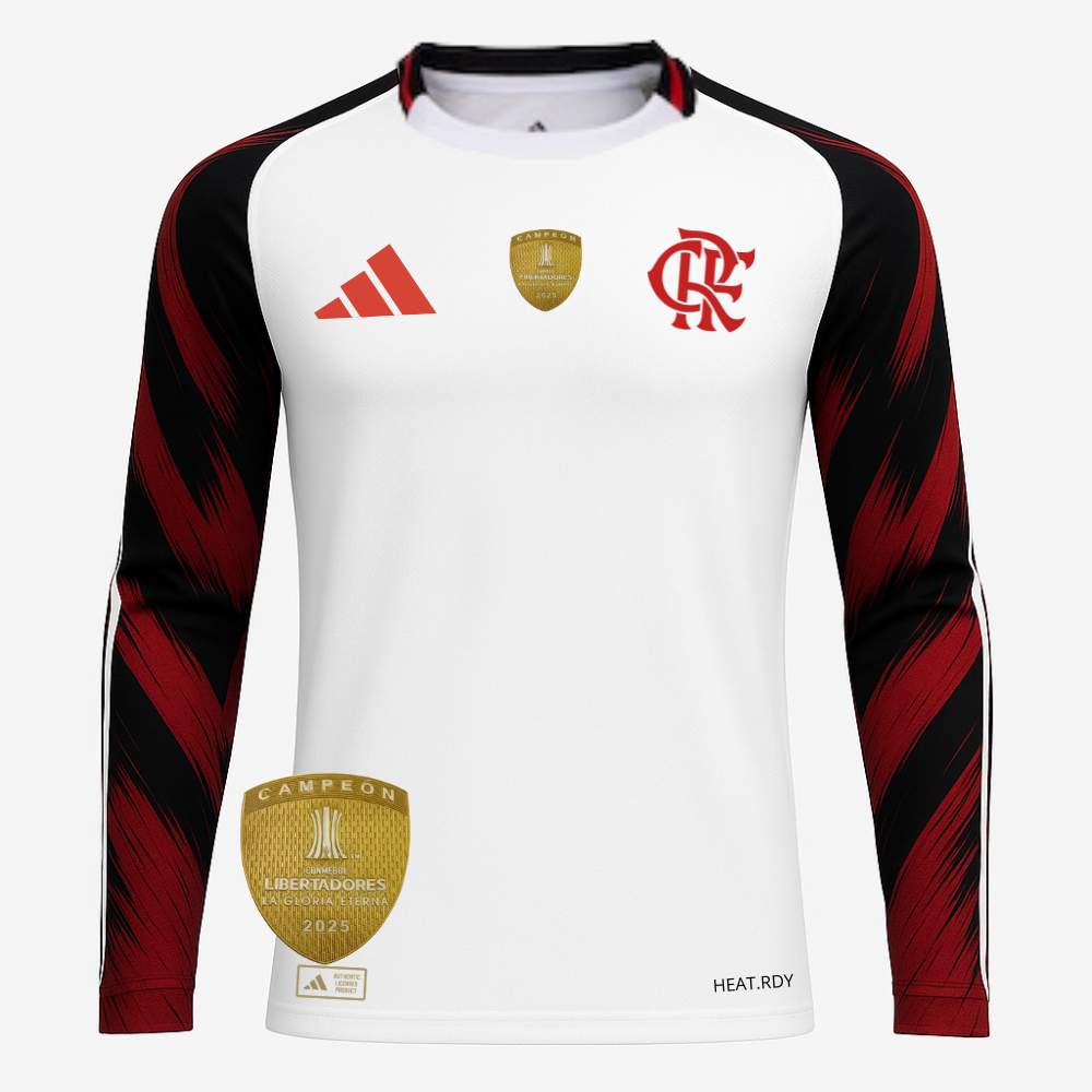 Camisa Adidas Flamengo II 25/26 Jogador M. Longa Campeão Libertadores 2025
