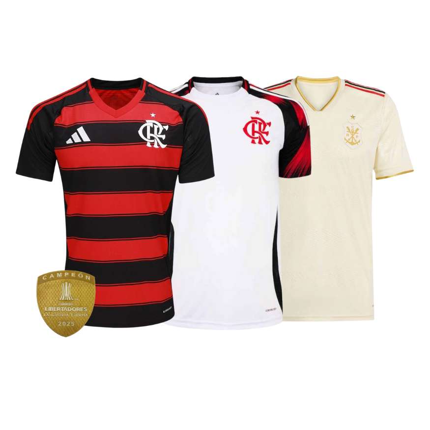 Combo Flamengo 3 Unidades Campeão 2025