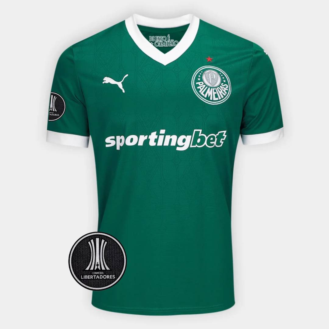 Camisa Puma Palmeiras 2025/26 Home C/ Patch Libertadores