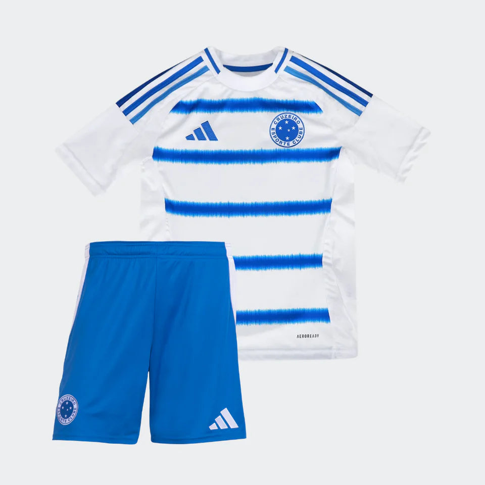 Conjunto Infantil Adidas Cruzeiro 25/26 Away