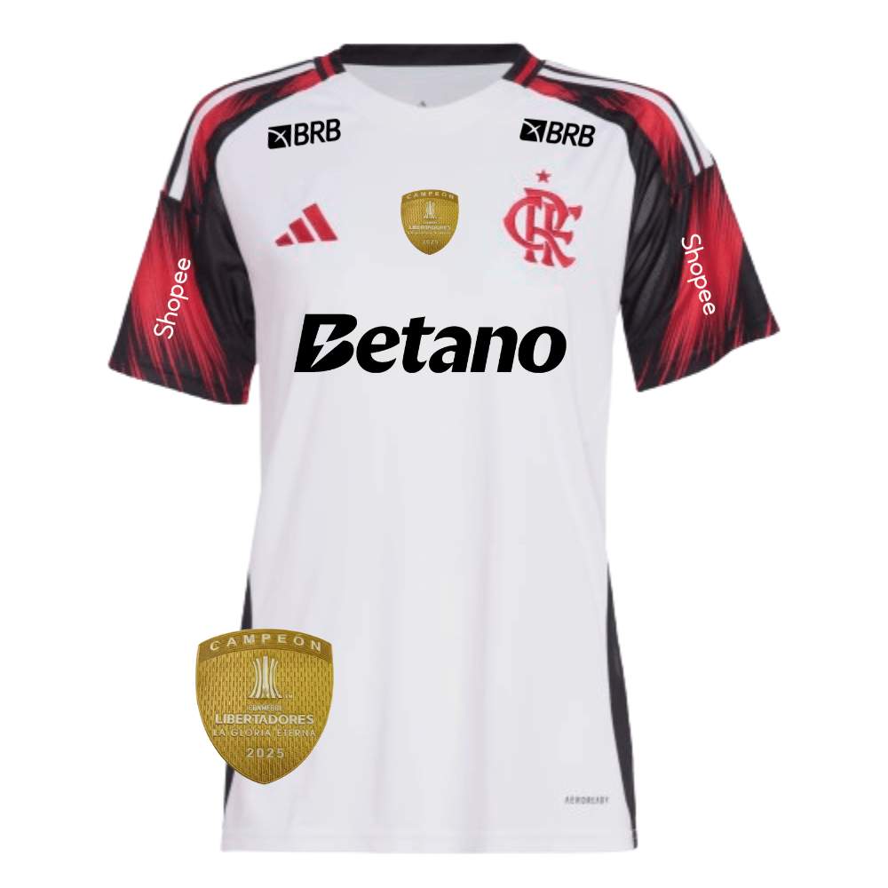 Camisa Feminina Adidas Flamengo 25/26 Campeão Libertadores 2025
