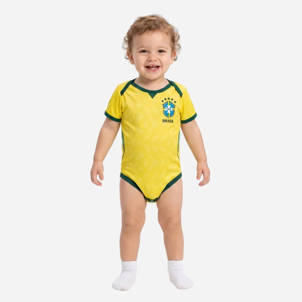 Body Infantil Brasil Amarelo