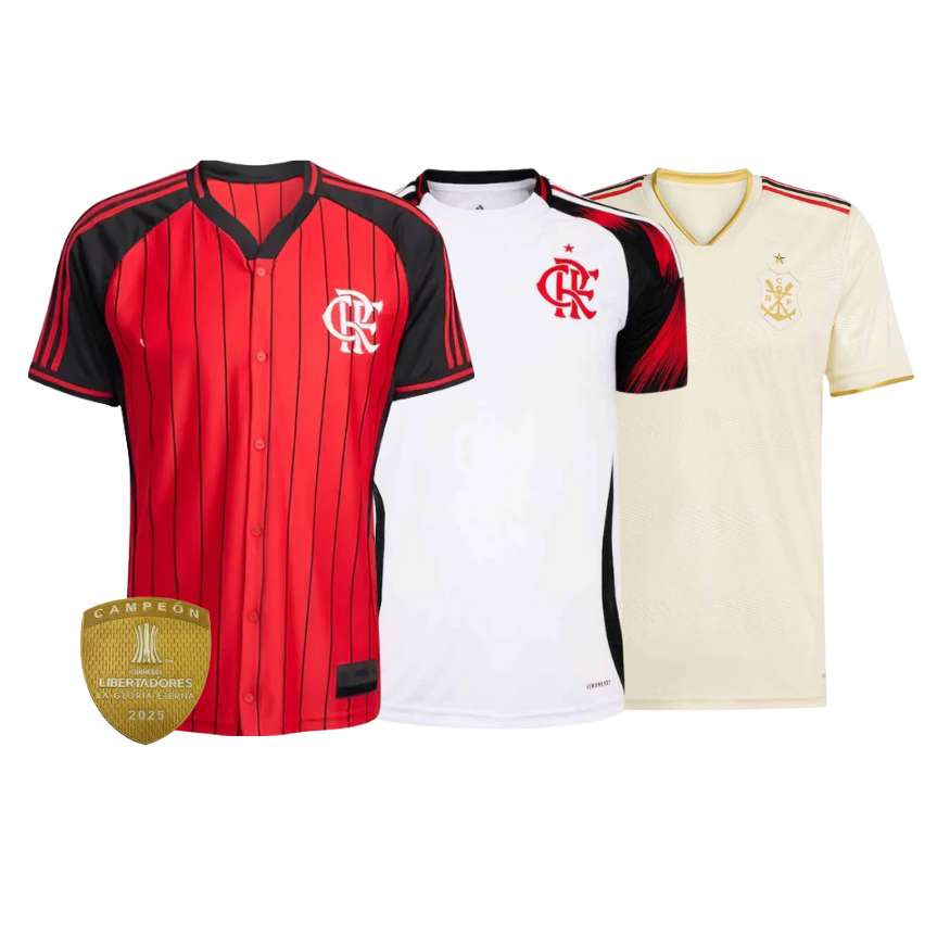 Combo Flamengo 3 Unidades Campeão 2025