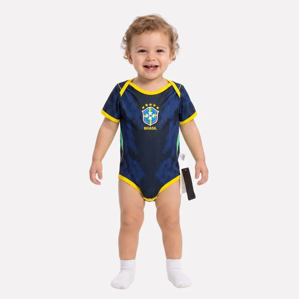 Body Infantil Brasil Azul