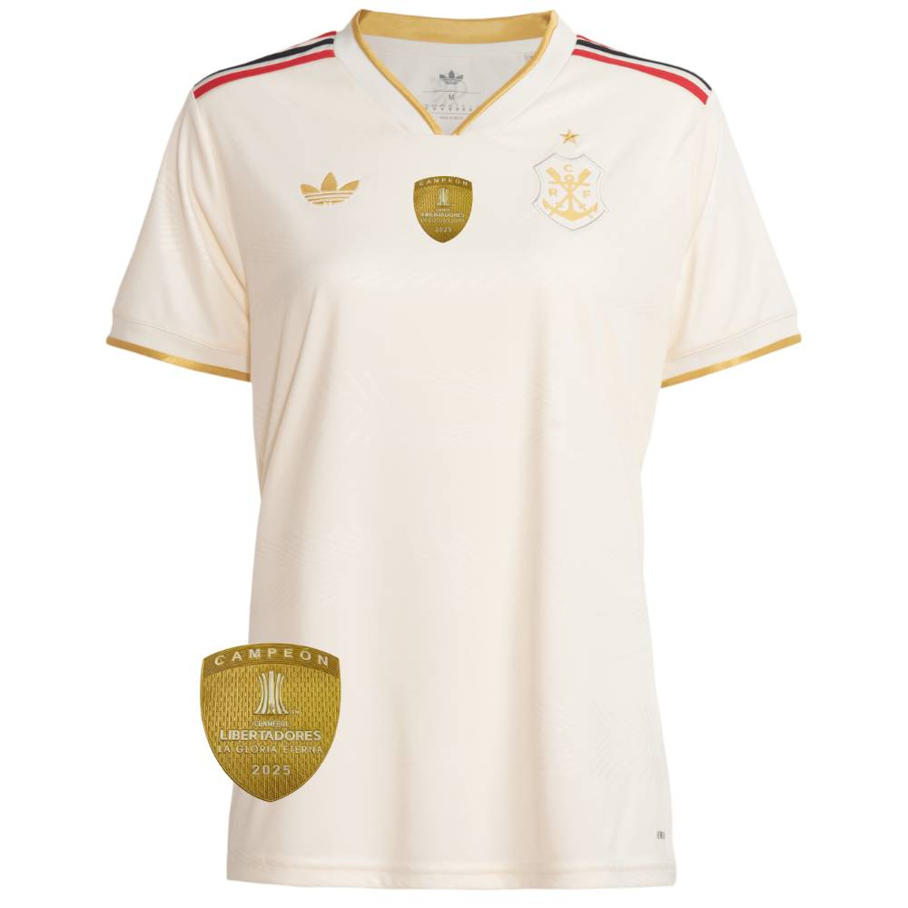 Camisa Feminina Adidas Flamengo 25/26 Campeão Libertadores 2025