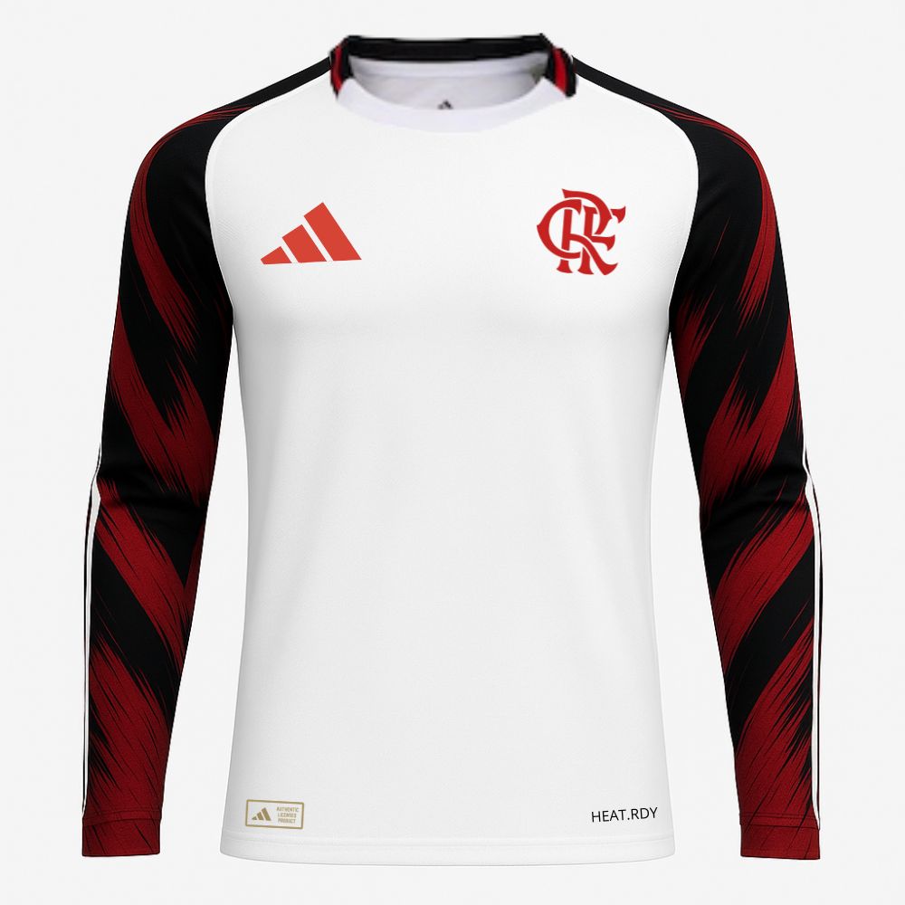 Camisa Adidas Flamengo II 25/26 Jogador Manga Longa