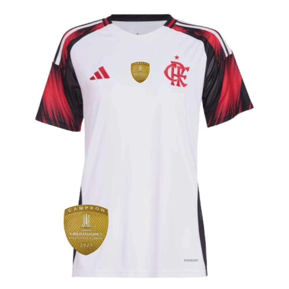 Camisa Feminina Adidas Flamengo 25/26 Campeão Libertadores 2025