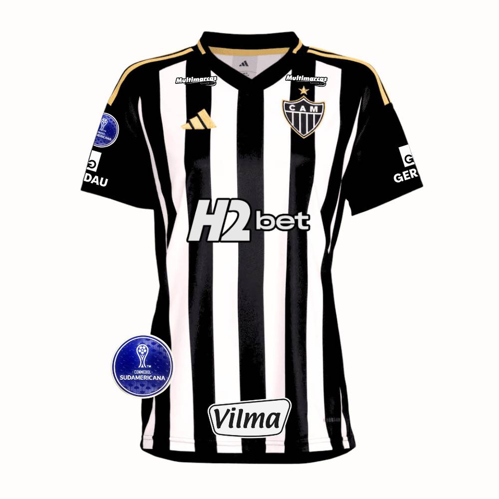Camisa Adidas Feminina Atlético Mineiro 25/26 Home C/ Patch Sulamericana