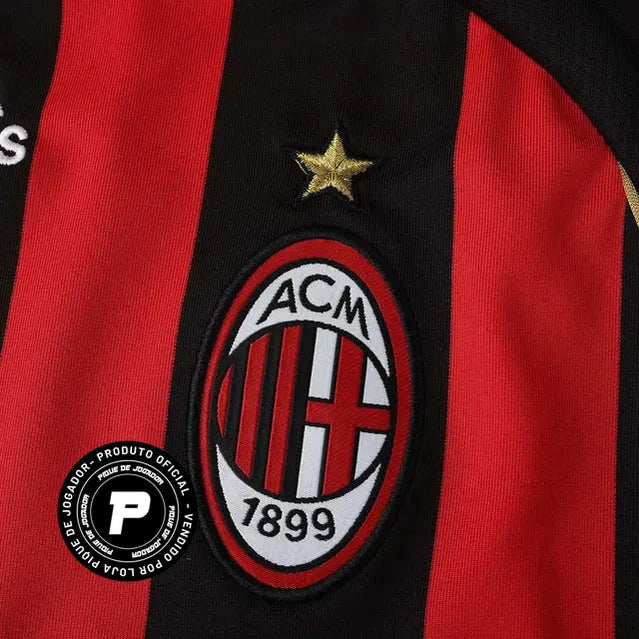 Camisa Retrô Milan 06/07 Home, Camisas de Futebol, PIQUE DE JOGADOR, -PIQUE DE JOGADOR