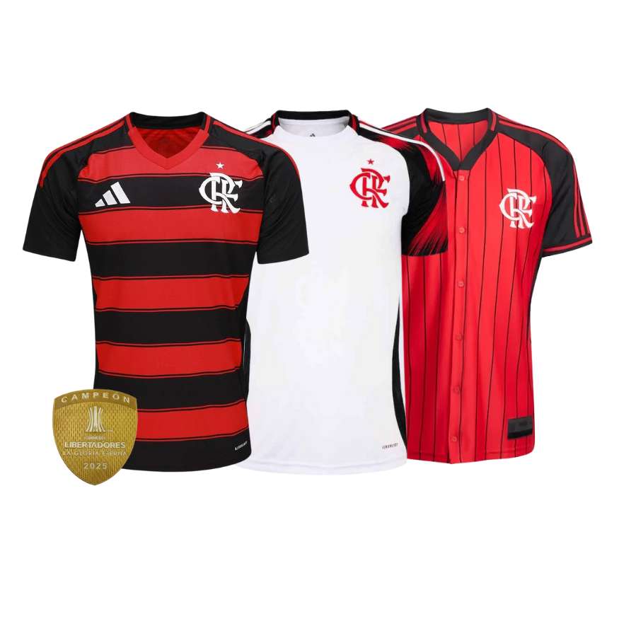 Combo Flamengo 3 Unidades Campeão 2025