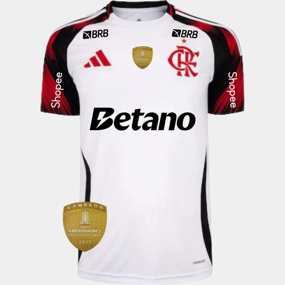 Camisa Adidas Flamengo 25/26 Away Campeão Libertadores 2025