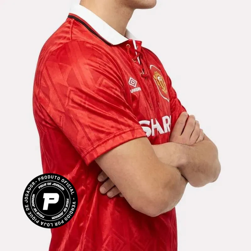 Camisa Retrô Manchester United 1993/94 Home, Camisas de Futebol, PIQUE DE JOGADOR, -PIQUE DE JOGADOR
