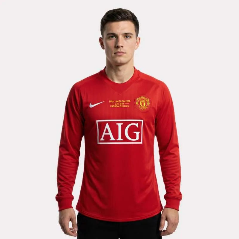 Camisa Retrô Manchester United 07/08 Home M. Longa, Camisas de Futebol, PIQUE DE JOGADOR, -PIQUE DE JOGADOR
