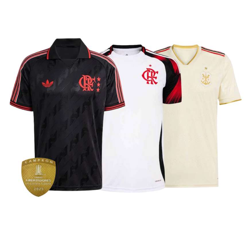 Combo Flamengo 3 Unidades Campeão 2025