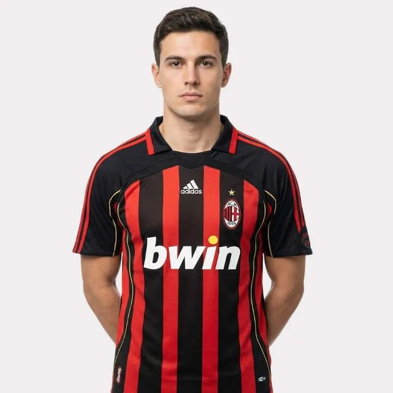 Camisa Retrô Milan 06/07 Home, Camisas de Futebol, PIQUE DE JOGADOR, -PIQUE DE JOGADOR