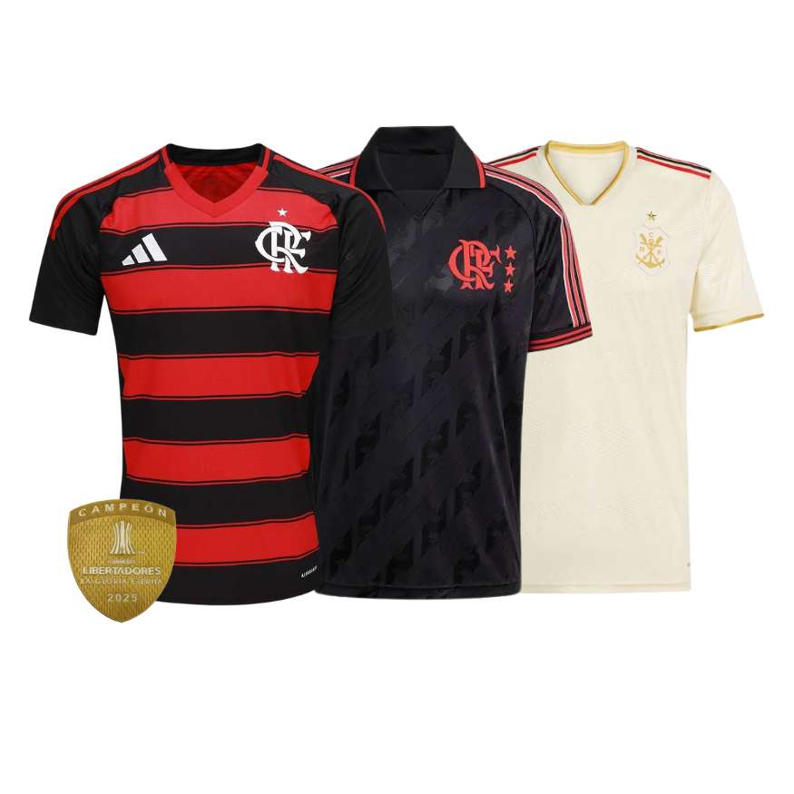 Combo Flamengo 3 Unidades Campeão 2025