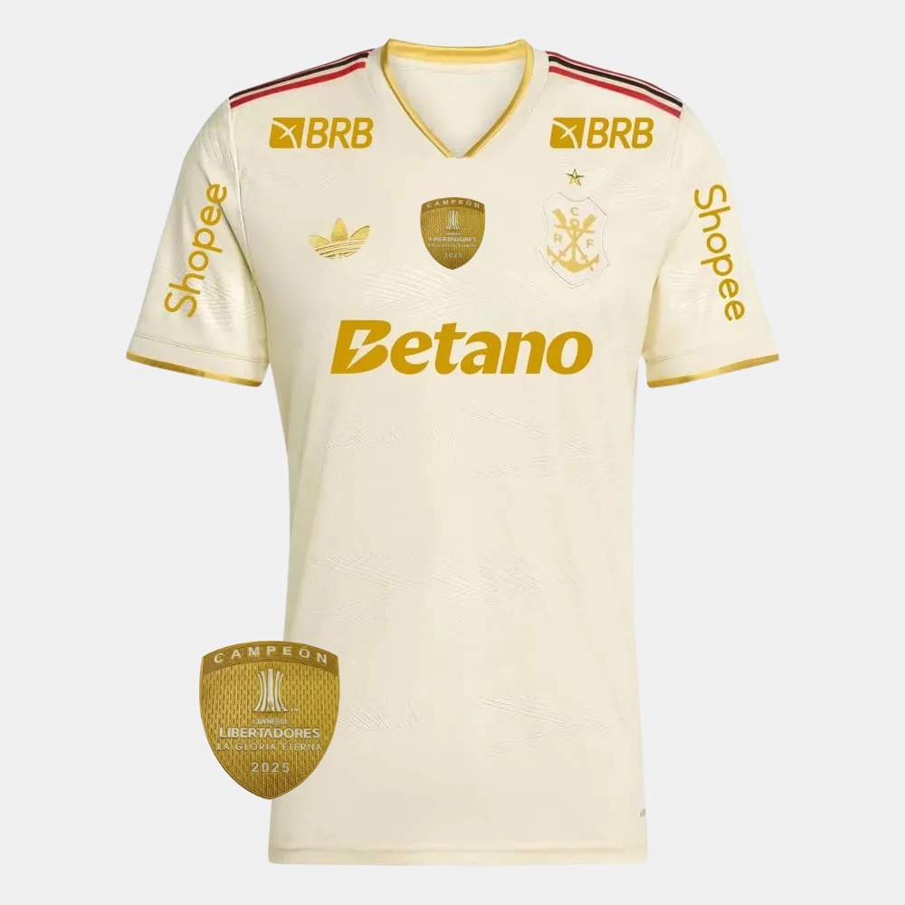 Camisa Adidas Flamengo III 25/26 Jogador Campeão Libertadores 2025