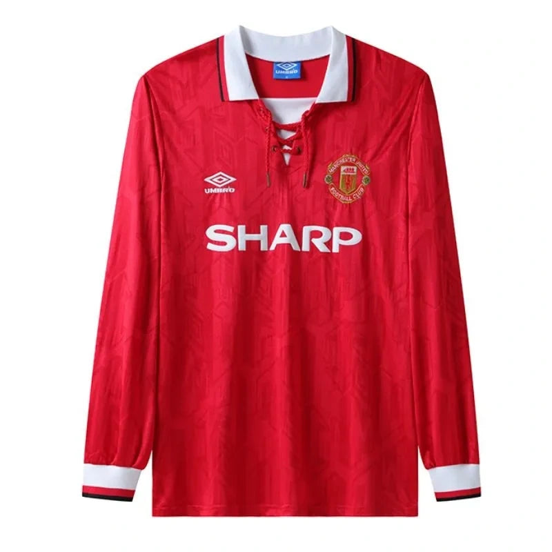 Camisa Manchester United 1992/93 Retrô Manga Longa