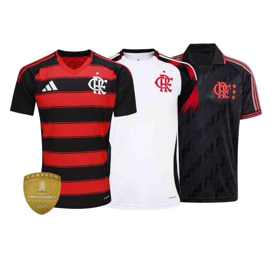 Combo Flamengo 3 Unidades Campeão 2025