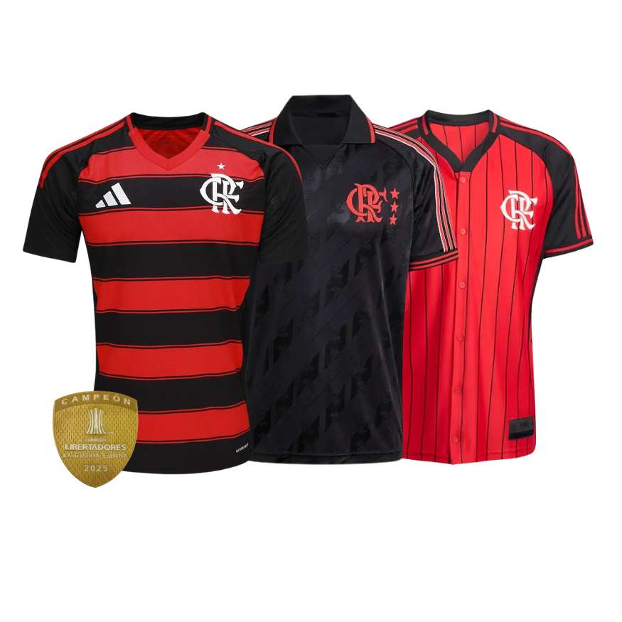 Combo Flamengo 3 Unidades Campeão 2025
