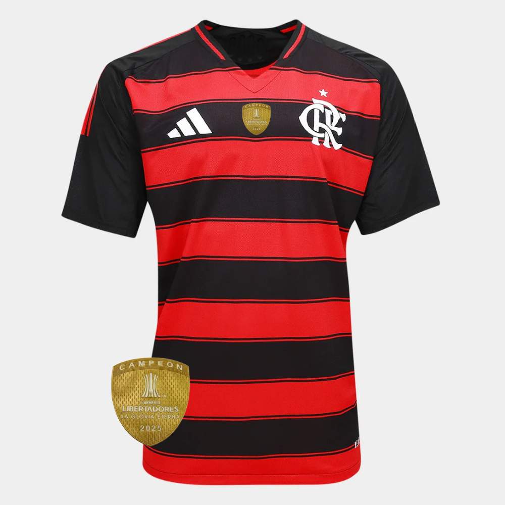 Camisa Adidas Flamengo I 25/26 Jogador Campeão Libertadores