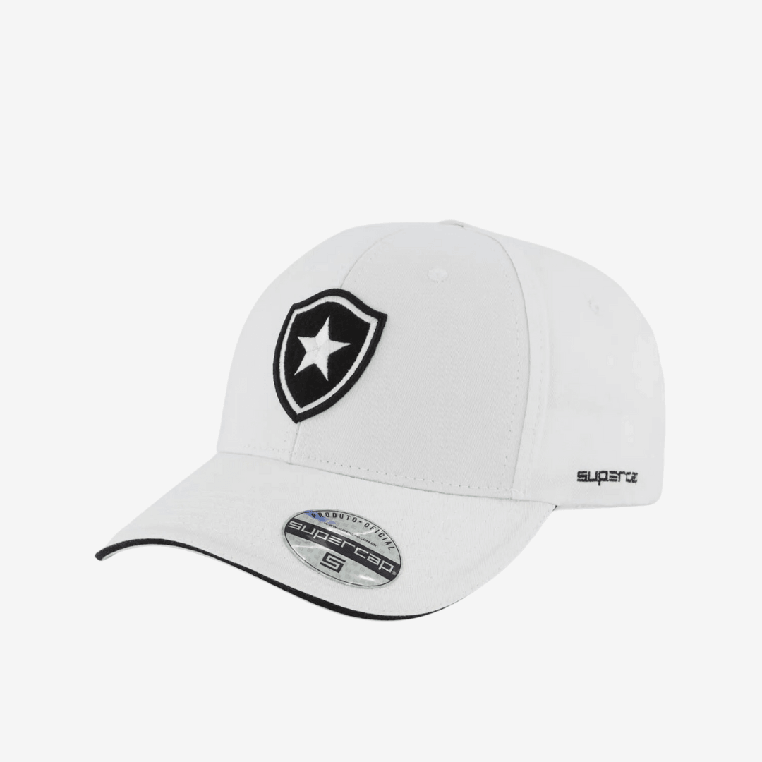 Boné Botafogo Essential Branco, , PIQUE DE JOGADOR, O Boné Botafogo Classic Branco - OFICIAL LICENCIADO é a opção perfeita para os torcedores que prezam por conforto e um visual discreto. No estilo dad hat, o modelo é confeccionado em sarja tinturada 100% algodão, garantindo leveza e ajuste macio à cabeça. O escudo bordado na parte frontal e o bordado lateral agregam um toque especial ao design. A aba curva reforça o estilo casual, enquanto a fivela personalizada no regulador proporciona um encaixe confortá