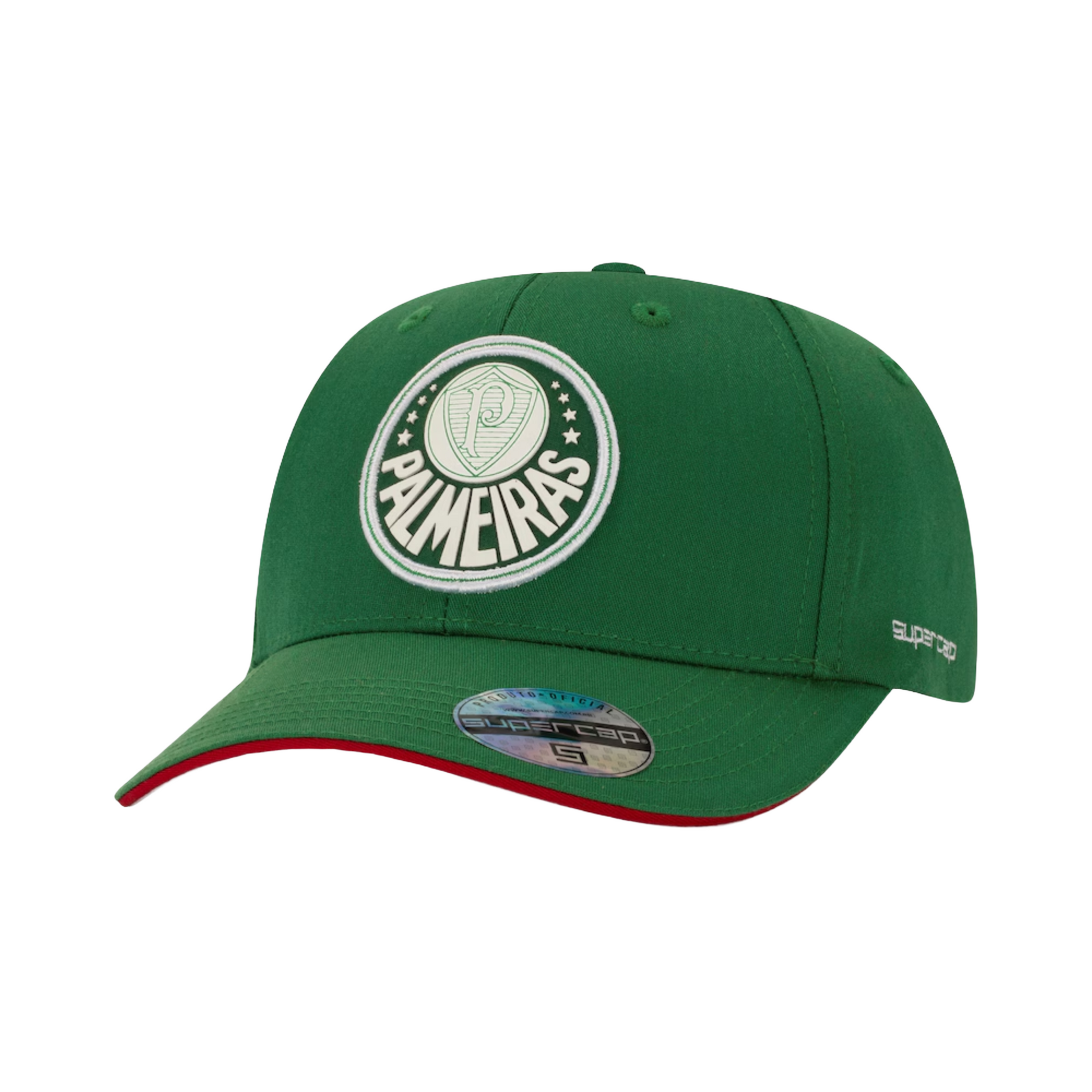 Boné Palmeiras Aba Curva Supercap – Adulto, , PIQUE DE JOGADOR, O Boné Palmeiras Palestra Verde - OFICIAL LICENCIADO é a escolha ideal para os torcedores que valorizam conforto e tradição. Inspirado na história do Verdão, o modelo apresenta um design clássico na cor verde, confeccionado em poliéster leve e resistente. Conta com o escudo bordado na parte frontal e ajuste prático por pinos de plástico, garantindo um encaixe confortável. Perfeito para acompanhar o Palmeiras nas arquibancadas e no dia a dia. In