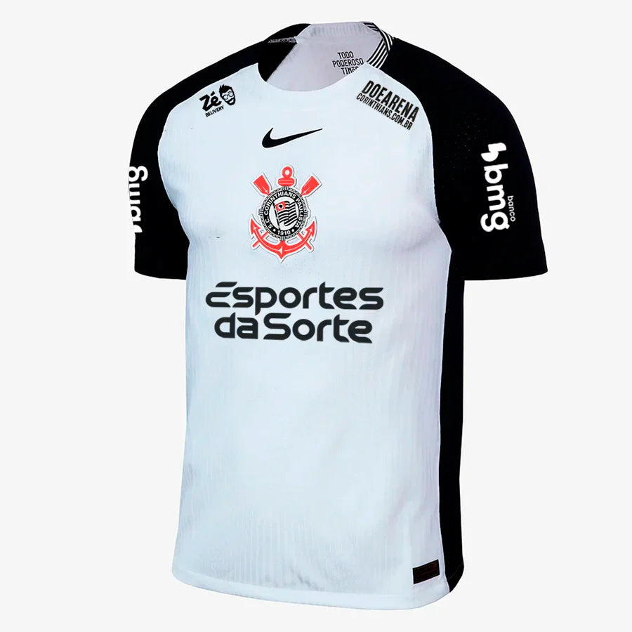 Camisa Nike Corinthians I 25/26 Jogador C/ Patrocínios