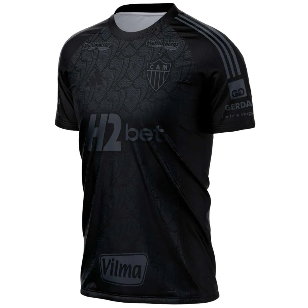 Camisa Adidas Atlético Mineiro 25/26 All Black, Camisa Futebol, Adidas, Ficha do Produto TecnologiaAeroReady: Sistema que controla o excesso de umidade do corpo, garantindo a rápida secagem do suor durante os exercícios. Composição: 100% PoliésterMarca: AdidasIndicada para: Jogo/CasualGênero: MasculinoEscudo: BordadoOrigem: ImportadoManga: Curta-PIQUE DE JOGADOR