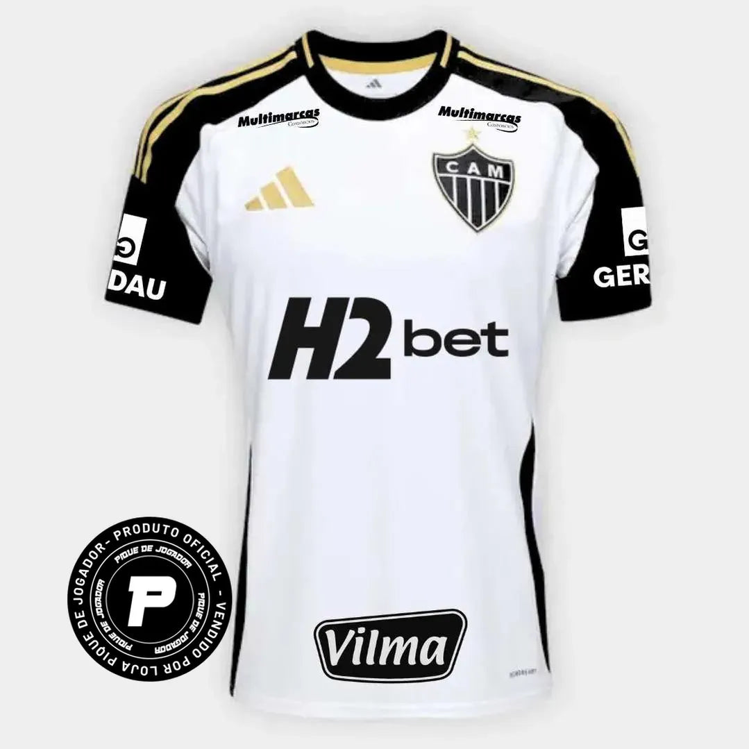 Camisa Adidas Atlético Mineiro 25/26 Away C/ Patrocínios, Camisa Futebol, Adidas, Ficha do Produto TecnologiaAeroReady: Sistema que controla o excesso de umidade do corpo, garantindo a rápida secagem do suor durante os exercícios. Composição: 100% PoliésterMarca: AdidasIndicada para: Jogo/CasualGênero: MasculinoEscudo: BordadoOrigem: ImportadoManga: Curta-PIQUE DE JOGADOR