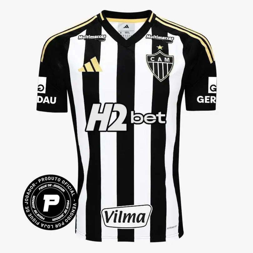 Camisa Adidas Atlético Mineiro 25/26 Home C/ Patrocínios, Camisa Futebol, Adidas, Ficha do Produto TecnologiaAeroReady: Sistema que controla o excesso de umidade do corpo, garantindo a rápida secagem do suor durante os exercícios. Composição: 100% PoliésterMarca: AdidasIndicada para: Jogo/CasualGênero: MasculinoEscudo: BordadoOrigem: ImportadoManga: Curta PERSONALIZAÇÃO COM QUALIDADE OFICIAL Durável Maleável Não perde a cor-PIQUE DE JOGADOR