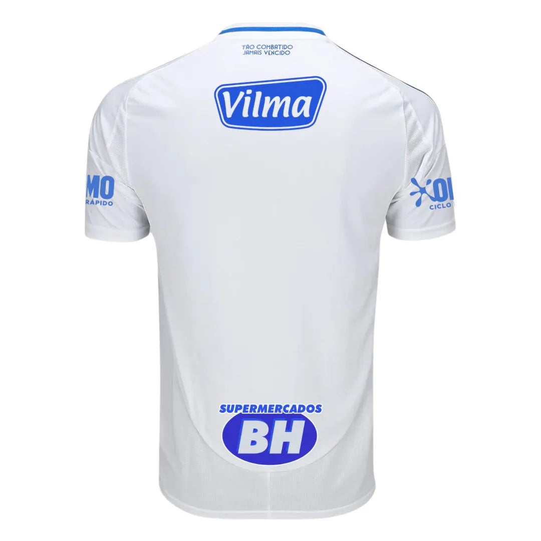 Camisa Adidas Cruzeiro 25/26 Away C/ Patrocínios, Camisa Futebol, Adidas, Ficha do Produto TecnologiaAeroReady: Sistema que controla o excesso de umidade do corpo, garantindo a rápida secagem do suor durante os exercícios. Composição: 100% PoliésterMarca: AdidasIndicada para: Jogo/CasualGênero: MasculinoEscudo: EmborrachadoOrigem: ImportadoManga: Curta-PIQUE DE JOGADOR