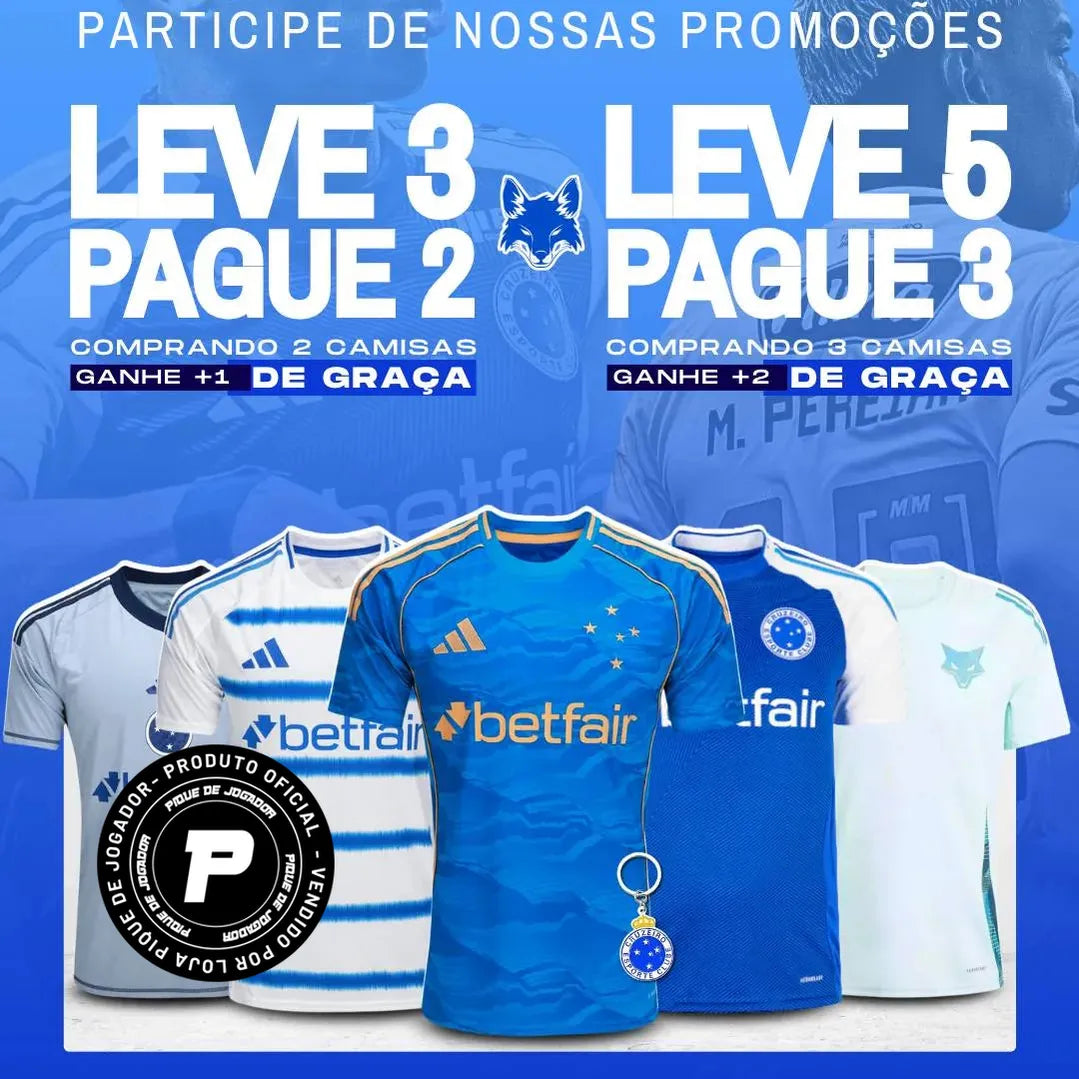 Camisa Adidas Cruzeiro 25/26 Home #25 L. Villalba, Camisa Futebol, Adidas, Ficha do Produto TecnologiaAeroReady: Sistema que controla o excesso de umidade do corpo, garantindo a rápida secagem do suor durante os exercícios. Composição: 100% PoliésterMarca: AdidasIndicada para: Jogo/CasualGênero: MasculinoEscudo: EmborrachadoOrigem: ImportadoManga: Curta-PIQUE DE JOGADOR