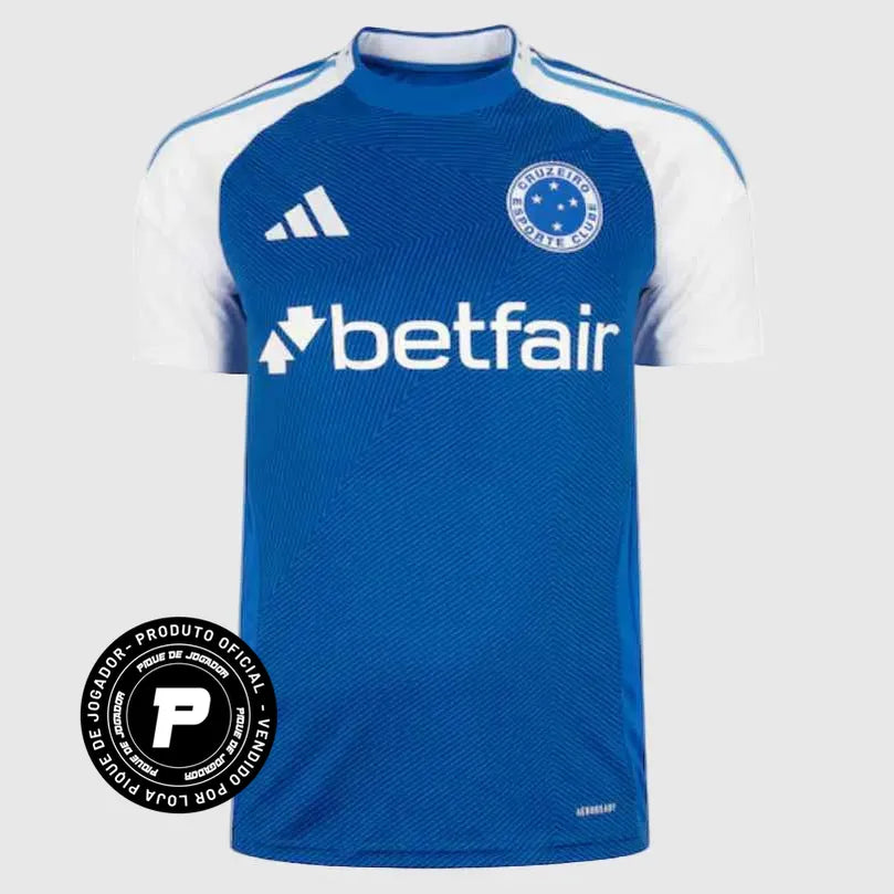 Camisa Adidas Cruzeiro 25/26 Home #25 L. Villalba, Camisa Futebol, Adidas, Ficha do Produto TecnologiaAeroReady: Sistema que controla o excesso de umidade do corpo, garantindo a rápida secagem do suor durante os exercícios. Composição: 100% PoliésterMarca: AdidasIndicada para: Jogo/CasualGênero: MasculinoEscudo: EmborrachadoOrigem: ImportadoManga: Curta-PIQUE DE JOGADOR