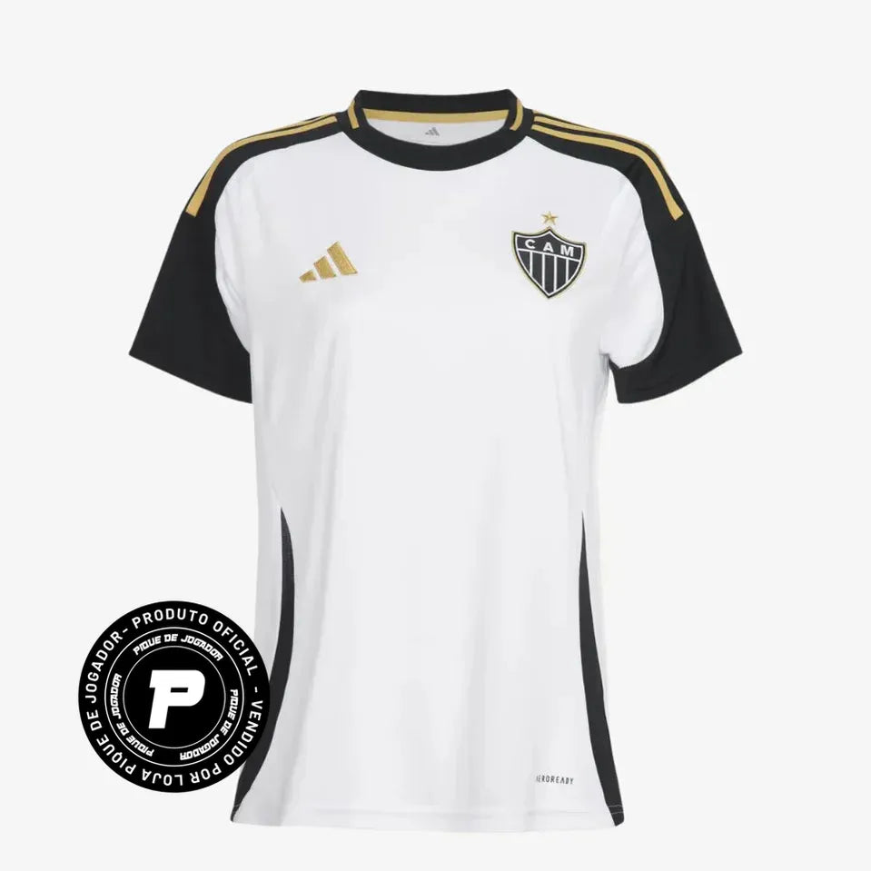 Camisa Adidas Feminina Atlético Mineiro 25/26 Away, Camisa Futebol, Adidas, Ficha do Produto TecnologiaAeroReady: Sistema que controla o excesso de umidade do corpo, garantindo a rápida secagem do suor durante os exercícios. Composição: 100% PoliésterMarca: AdidasIndicada para: Jogo/CasualGênero: MasculinoEscudo: BordadoOrigem: ImportadoManga: Curta-PIQUE DE JOGADOR