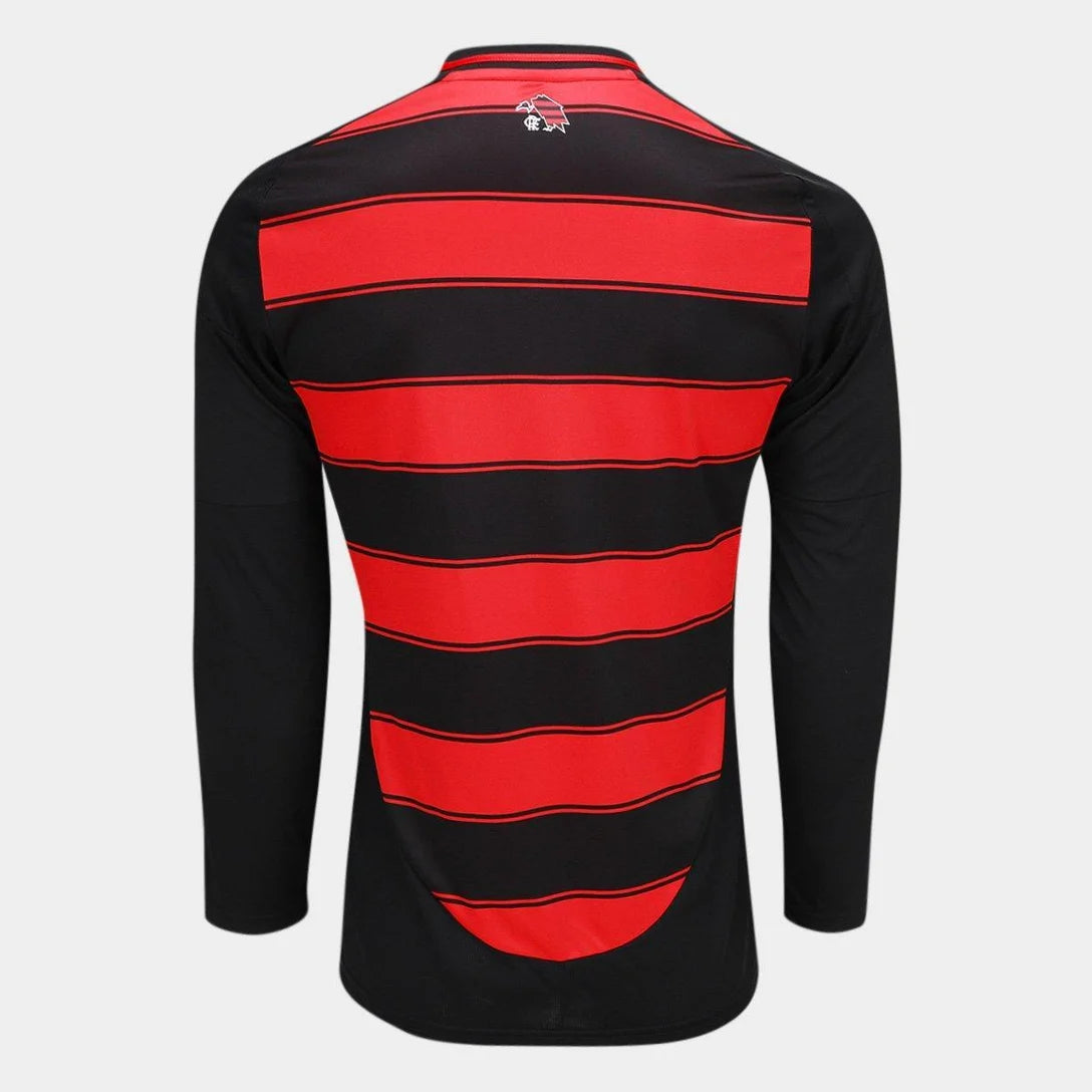 Camisa Adidas Flamengo 25/26 I M. Longa Campeão Libertadores 2025, Camisa Futebol, Adidas, Ficha do Produto TecnologiaAeroReady: Sistema que controla o excesso de umidade do corpo, garantindo a rápida secagem do suor durante os exercícios. Composição: 100% PoliésterMarca: AdidasIndicada para: Jogo/CasualGênero: MasculinoEscudo: BordadoOrigem: ImportadoManga: Curta-PIQUE DE JOGADOR
